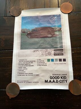 Kendrick Lamar "Good Kid, M.A.A.D City" Album Poster - 2012